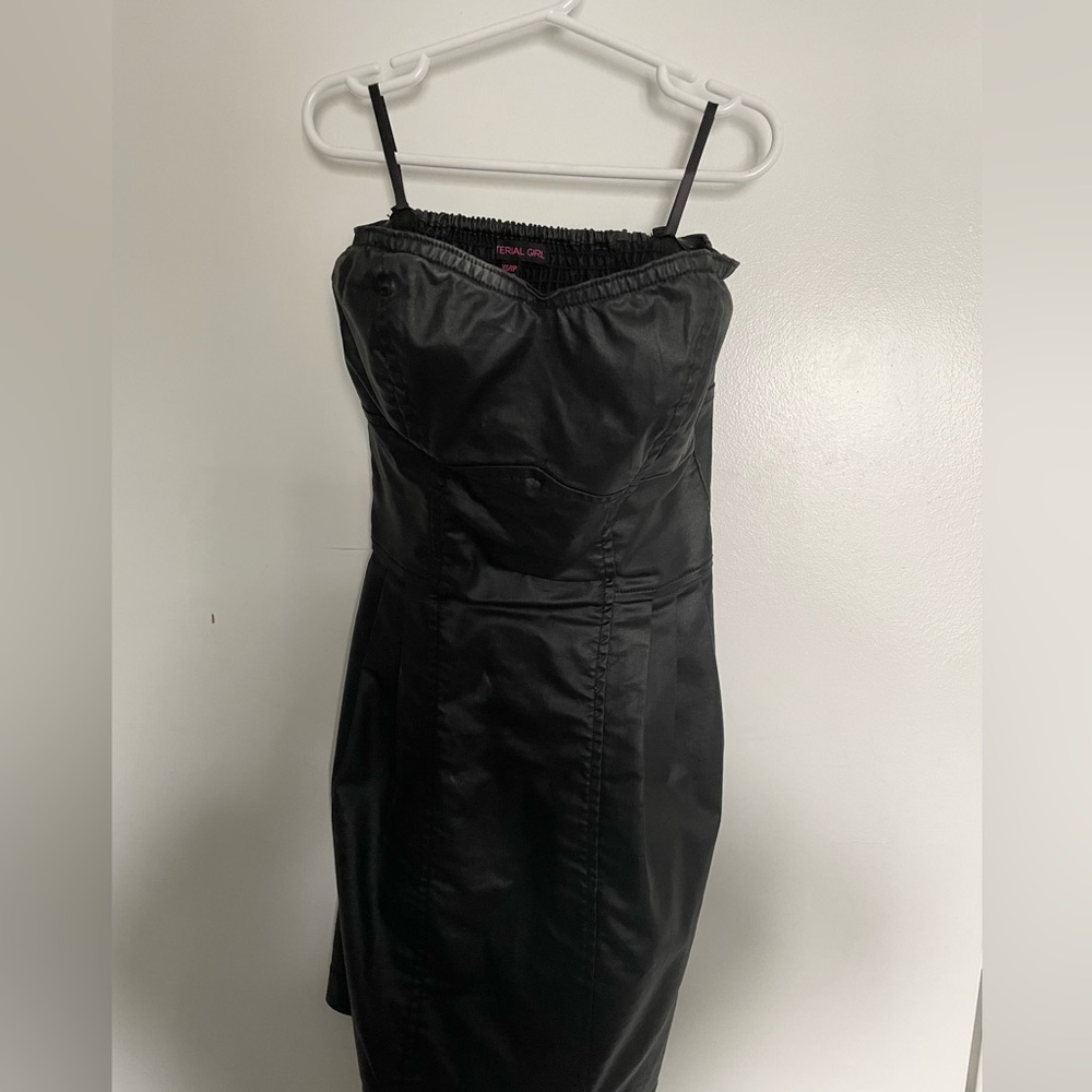 Material Girl Faux Leather Mini Dress - Size XS